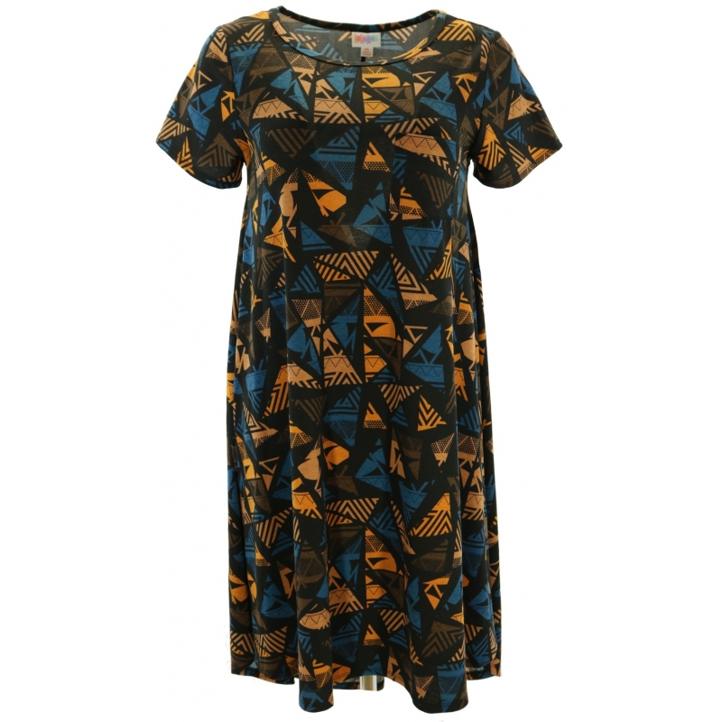 Lularoe Carly (Small) (Blue and Brown Patterns) : : Clothing,  Shoes & Accessories