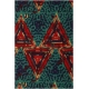LuLaRoe Cassie (Large) Red triangles on blue green