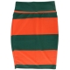 LuLaRoe Cassie (Medium) Orange and Green Stripes