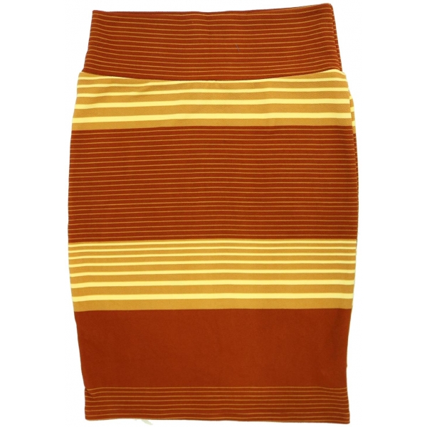 LuLaRoe Cassie (Medium) Orange Yellow Patterns