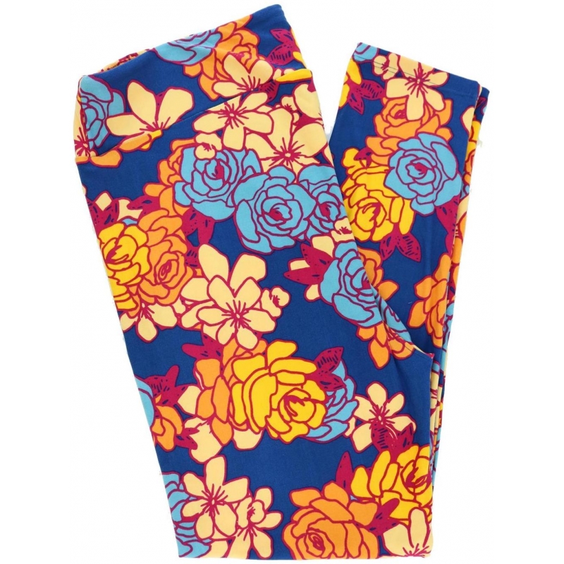 Lularoe OS leggings 3 pack lot #759 Geometric Floral Quilt Look